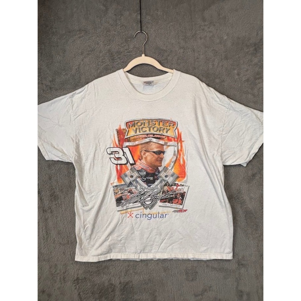 Vintage Chase Authentics Jeff Burton 31 NASCAR T Shirt‎ 2006 Dover Victory 2XL